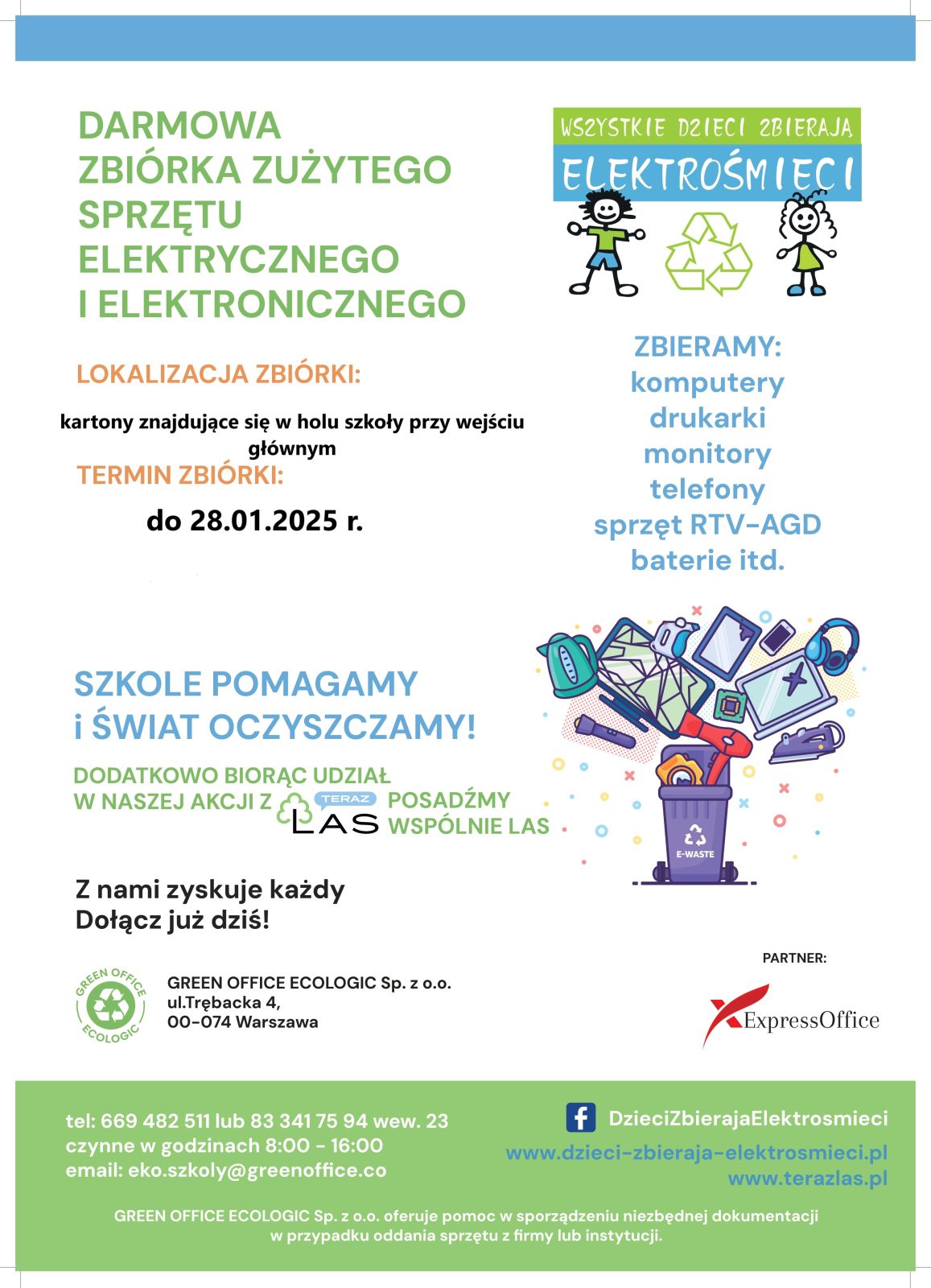 Plakat zbiórki elektrośmieci